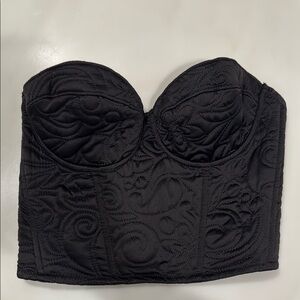 Elegant Black Zara Satin Bustier